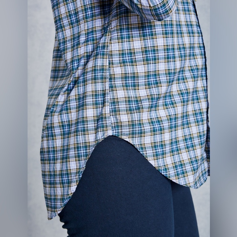 Frank & Eileen Frank Navy and Green Plaid Button-Down Shirt - Picture 7 of 14